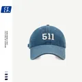 Coppia Street Fashion Brand 511 berretto da Baseball ricamato berretto con visiera in Denim