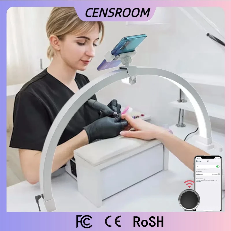 Halbmond-Nagel-Tischlampe, 56 cm, faltbar, LED, Halbmond, Maniküre, Desktop-Licht, Bogen, Schönheitssalon, Füllbeleuchtung Image