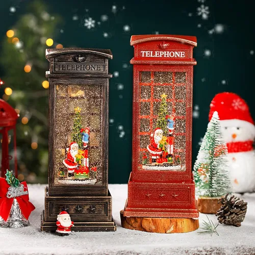 Weihnachts karussell Santa Tree Spieluhr Kristall kugel Spieluhr für Desktop-Figur Weihnachten