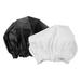 2 Pcs Extra Large Waterproof Shower Cap Bonnets Silk Hair Hat Adjustable Bath Sleeping Miss