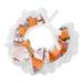 Farfi Pet Collar Faux Pearl Pendant Lace Trim Friendly to Skin Allergy Free Easy-wearing Decorative Polyester Pet Cat Print Collar with Bow-knot Ornament Pet Supplies (Orange XS)