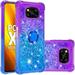 Phone Case for Xiaomi Poco X3 NFC Case for Xiaomi Poco X3 Pro Shiny Bling Quicksand Effect TPU Bumper Case with Four Corners Protection Cover for Xiaomi Poco X3 NFC/X3 Pro Purple Blue