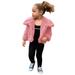 ASFGIMUJ Girls Jacket Kids Baby Boys Jacket Fall Winter Solid Cardigans Fuzzy Lightweight Jackets Warm Coats Outerwear girls Outerwear Jackets & Coats Pink 4 Years-5 Years