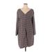 Alice & You Casual Dress - Shift: Brown Print Dresses - Women's Size 18 Plus