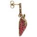 Gucci Jewelry | Gucci Drop Clear & Red Crystal Strawberry Earrings New Never Worn | Color: Gold/Red | Size: Os