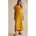 Free People Dresses | Free People Fp Beach Ryan Golden Ribbed Midi Summer Dress Size Medium | Color: Orange/Yellow | Size: M