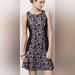 Anthropologie Dresses | Anthropologie Maeve Sirena Black Lace Crew Neck Fitted Dress Flare At Hem Size S | Color: Black/Cream | Size: S
