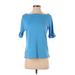 Lauren by Ralph Lauren Pullover Sweater: Blue Color Block Tops - Women's Size P