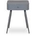 Meridian Furniture USA 1 - Drawer Iron Nightstand Metal in Gray | 23 H x 17 W x 14 D in | Wayfair 331Grey