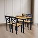 Gracie Oaks Amanee 45.68 L x 29.51 W Dining Set Wood/Metal in Black/Brown | 29.93 H x 29.51 W x 45.68 D in | Wayfair