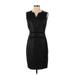 Elie Tahari Casual Dress - Sheath V Neck Sleeveless: Black Print Dresses - Women's Size 0