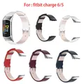 Bracelet de montre en cuir pour Fitbit Charge 5/6 bracelet de remplacement pour hommes et femmes