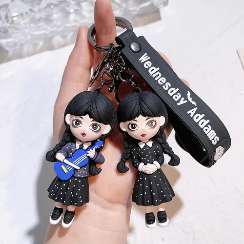 Horror Hochzeit Addams Silikon Schlüssel bund Spielzeug Sache Hand Wohnkultur Schlüssel bund Puppe