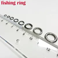 100 TEILE/LOS angeln feste ring 304 reine edelstahl angeln ring angeln zubehör Heavy-duty locken