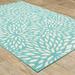 Style Haven Martinique Floral Petals Indoor Outdoor Aqua/ Off-White Area Rug 7 10 Round 8 Round Outdoor Indoor Living Room Patio Round