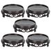 5pcs Round Flower Planter Holder Balcony Potted Stand Flower Pot Holder Planter Tray Pallet Outdoor Indoor Tree Flower Stand Planter Black