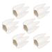 6pcs Small Planter Modern Style Ceramic Flower Pot White Bonsai Planter Container Flower Vase Pen Holder for Office Home Desk