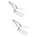 2pcs Stainless Steel Barbecue Turners Multi-function Food Tongs Steak Clamps Fish Spatula