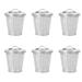 6pcs Recycling Bin for Office Recycling Container Desktop Recycler Garbage Recycling Container Trash Can Metal Bin for Bathroom Kitchen Home