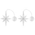 2 Pieces Polaris Suction Cup Light Xmas Window Battery Chandelier Christmas Without Hanging