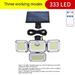 RONSHIN 333 Led Solar Lights Outdoor Motion Sensor Human Induction Adjustable Head Ip65 Waterproof Solar Power Wall Lamp