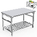 Stainless Steel Work Table for Prep & Work 30 X 48 Inches Folding NSF Heavy Duty Commercial Food Prep Worktable with Adjustable Undershelf for Kitchen Prep Work