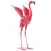 Home Decorative Flying Flamingo Metal Garden Decor Head Up - 27.5 Inches