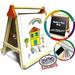 Deluxe 3-in-1 Wooden Tabletop Easel with Blackboard Dry Erase Paper Roll & Accessories - Matty s Toy Stop Exclusive