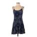 Hollister Casual Dress - A-Line Scoop Neck Sleeveless: Blue Dresses - Women's Size X-Small