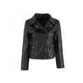 Luxsea Fashion Women Leather Motorcycle Zipper Punk Coat Biker Jacket Lady Autumn Winter Outwear