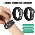 Wliqien 1/3/5Pcs Adjustable Flexible Buckle Elastic Band Football Numbered Wrist Down Indicator Soccer Yard Markers Football Referee Gear