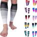 Doc Miller Calf Compression Sleeve Men and Women 20-30 mmHg Shin Splint Compression Sleeve for Varicose Veins and Maternity 1 Pair ( Black Gray White Small)