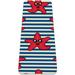 Red Cute Starfish Face Blue White Stripes Pattern TPE Yoga Mat for Workout & Exercise - Eco-friendly & Non-slip Fitness Mat