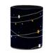 OWNTA White Yellow Star Pattern Navy Background Pattern PVC Leather Cylinder Pen Holder - Pencil Organizer and Desk Pencil Holder Lined with Flannel 3.9x3.1 Inches