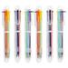 Hutou 6 Pack 0.5mm 6-in-1 Multicolor Ballpoint Pen 6 Colors Retractable Ballpoint Pens (6 Pack)