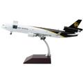 Diecast McDonnell Douglas MD-11F Commercial Aircraft UPS Worldwide Services White with Brown Tail Gemini 200 - Interactive Series 1/200 Diecast Model Airplane by GeminiJets