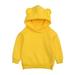 Fimkaul Boys Girls Hoodies Sweatshirts Tops Pullover Solid Tops Sweatshirt Baby Clothes Yellow