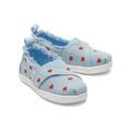 TOMS Kids Tiny Alpargata Denim Hearts Toddler Shoes Blue/Multi, Size 4
