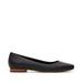 TOMS Women's Black Briella Leather Flat Shoes, Size 12