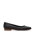 TOMS Women's Black Briella Leather Flat Shoes, Size 7