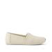 TOMS Women's Alpargata Cream Leather Espadrille Shoes Natural/White, Size 6