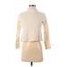 Athleta Wool Sweater: Ivory Color Block Sweaters & Sweatshirts - Women's Size X-Small