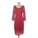 Jessica Simpson Casual Dress: Burgundy Dresses - Women's Size Small