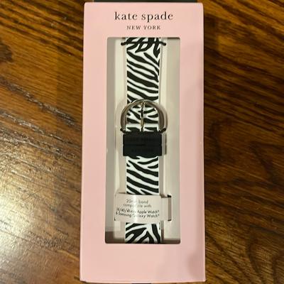 Kate Spade Accessories | Kate Spade New York - Silicone Band For 38/40 /41mm Apple & Samsung Galaxy Watch | Color: Black/White | Size: Os