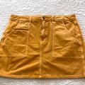 American Eagle Outfitters Skirts | American Eagle Corduroy Skirt With Pockets. New Without Tags. Never Worn. | Color: Orange/Yellow | Size: 14