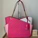 Michael Kors Bags | Michael Kors Purse | Color: Pink/White | Size: Large