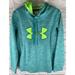 Under Armour Tops | Nice Under Armour Cold Gear Blue/Neon Green Hoodie Unisex Sz Medium | Color: Blue | Size: M