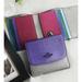 Coach Bags | Coach Metallic Colorblock Wallet Silver Purple F55645 Nwot | Color: Purple/Silver | Size: Os