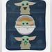 Disney Bedding | Nwot-Star Wars The Mandalorian Baby Yoda Fleece Throw Blanket | Color: Blue/Green | Size: Throw-46”X60”