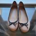 J. Crew Shoes | J. Crew Womens Leather Bow Ballet Flats - Size (9.5) - Excellent Condition | Color: Cream/Tan | Size: 9.5